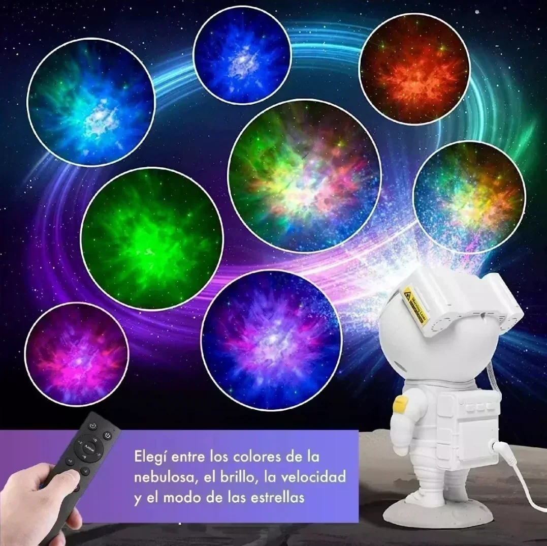 PROYECTOR ASTRONAUTA ESTRELLAS 2