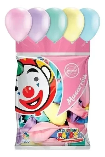 Globos.pastel #9 c/100 pzas