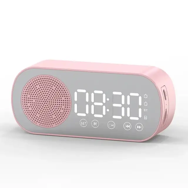 PARLANTE BLUETOOTH RELOJ DIGITAL ALARMA DESPERTADOR  2