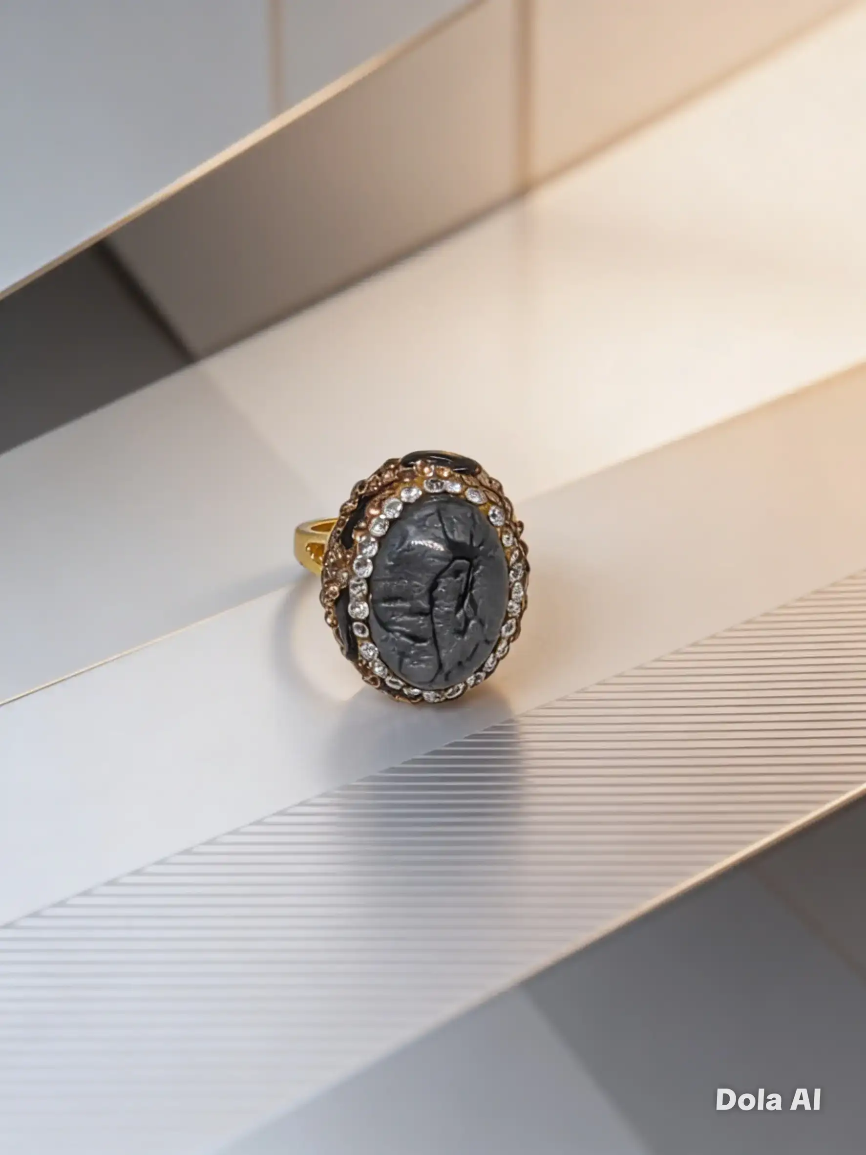 Anillo cuarzo ahumado