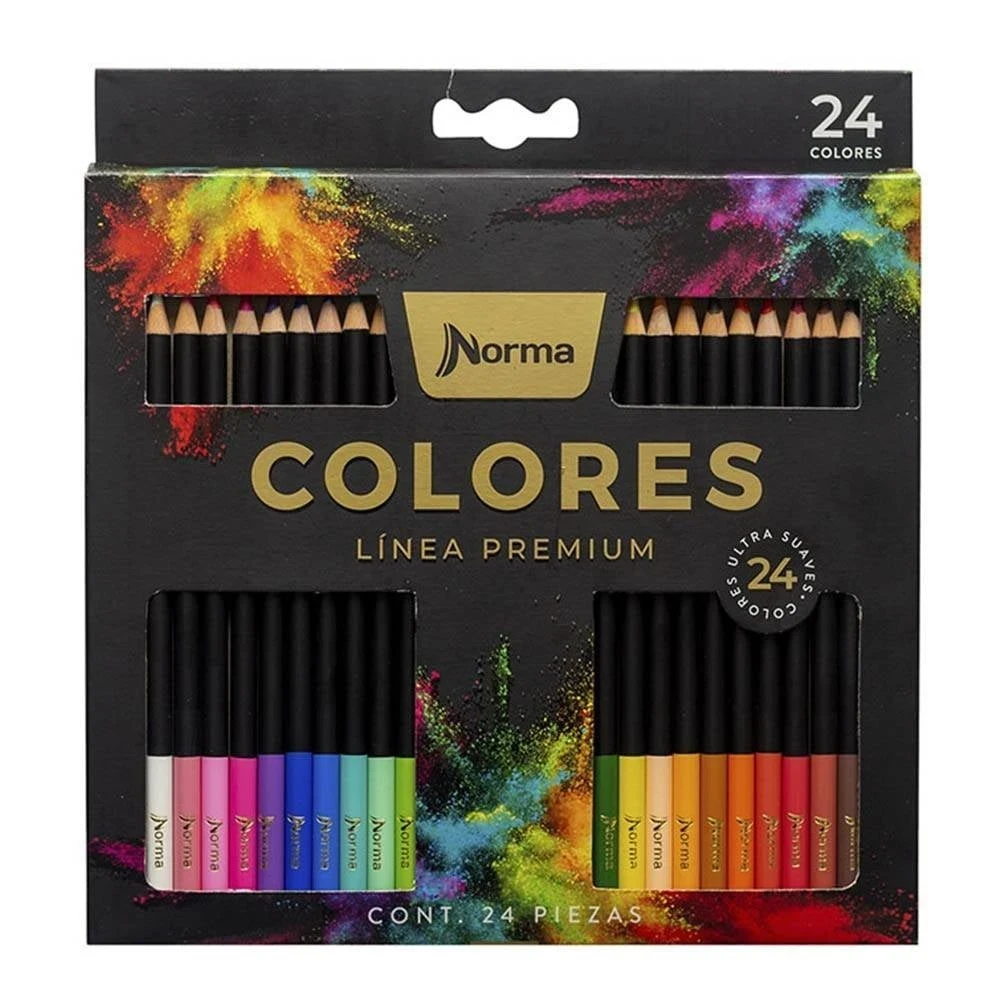 colores norma premium con 24 lapices