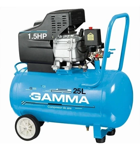 Compresor De Aire Gamma 1,5 Hp 25 L 220 V 50 Hz Color Celeste Fase eléctrica Monofásica