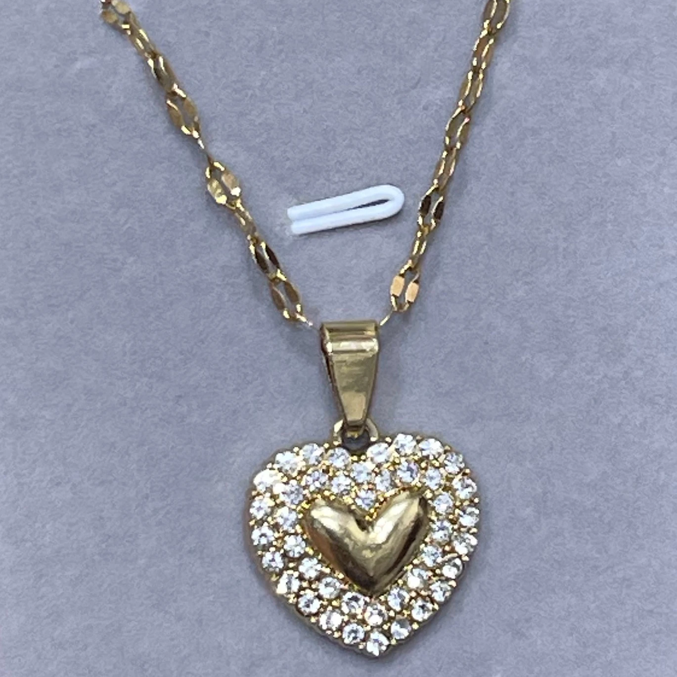 Cadena maxi corazon piedras 3