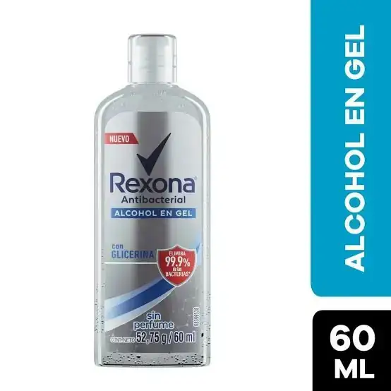 Alcohol en Gel  Antibacterial Rexona 60 ml