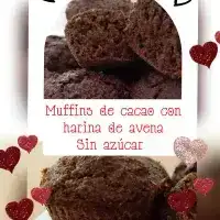 Muffins x10 avena-cacao 🍫 sin azúcar