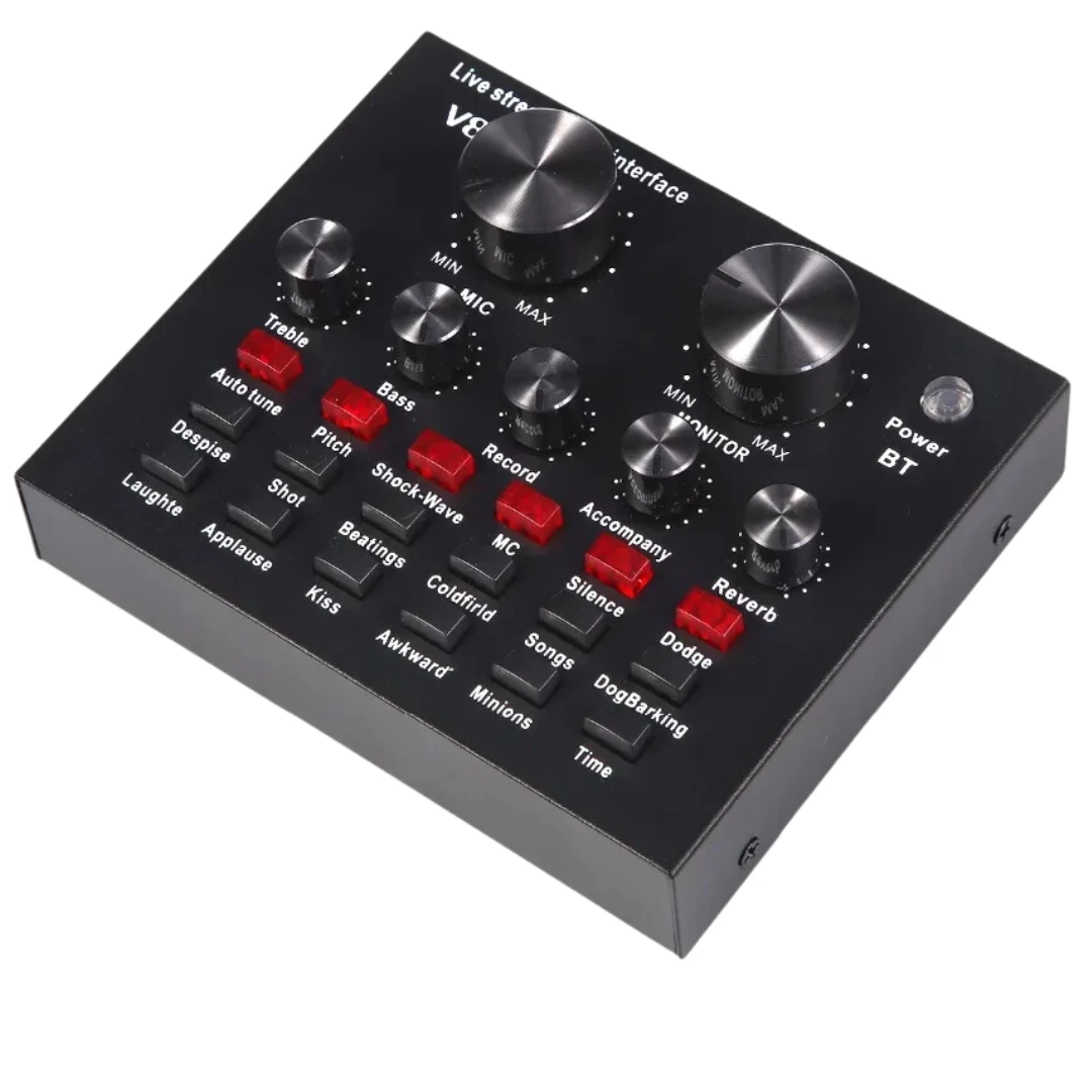 Mezclador de audio externo interfaz USB 