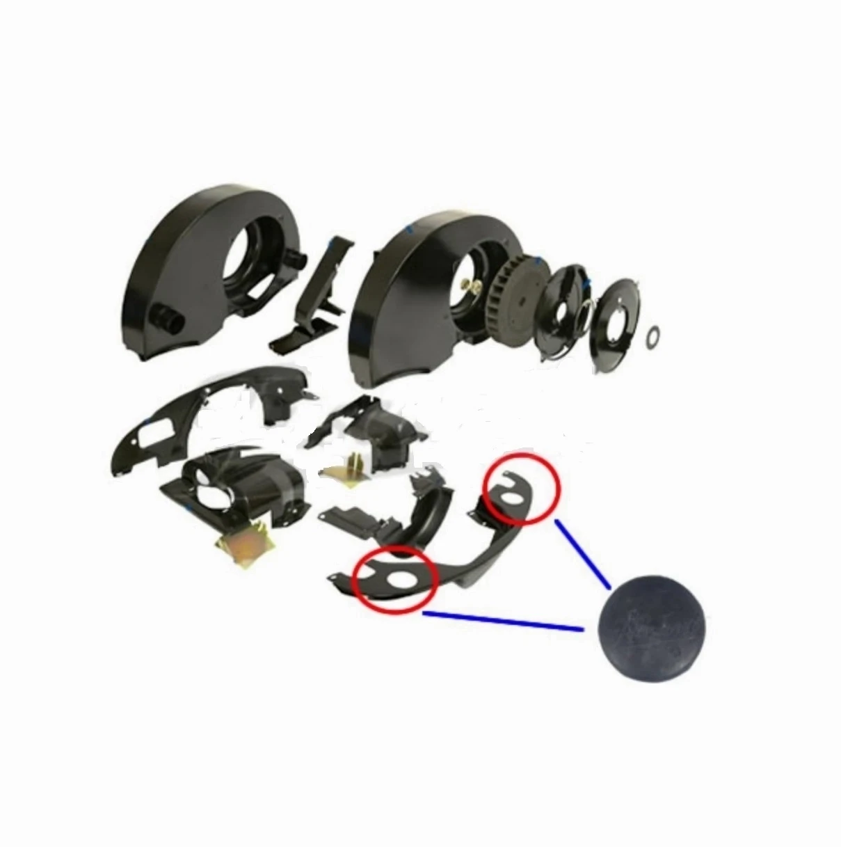 Goma tapa aire caliente inferior Fusca 1300 / 164583 2