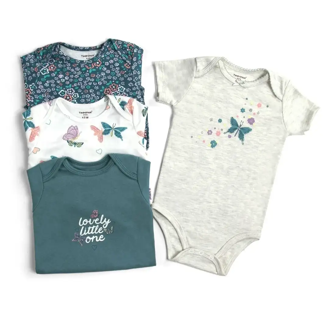 Set 4 bodys manga corta 