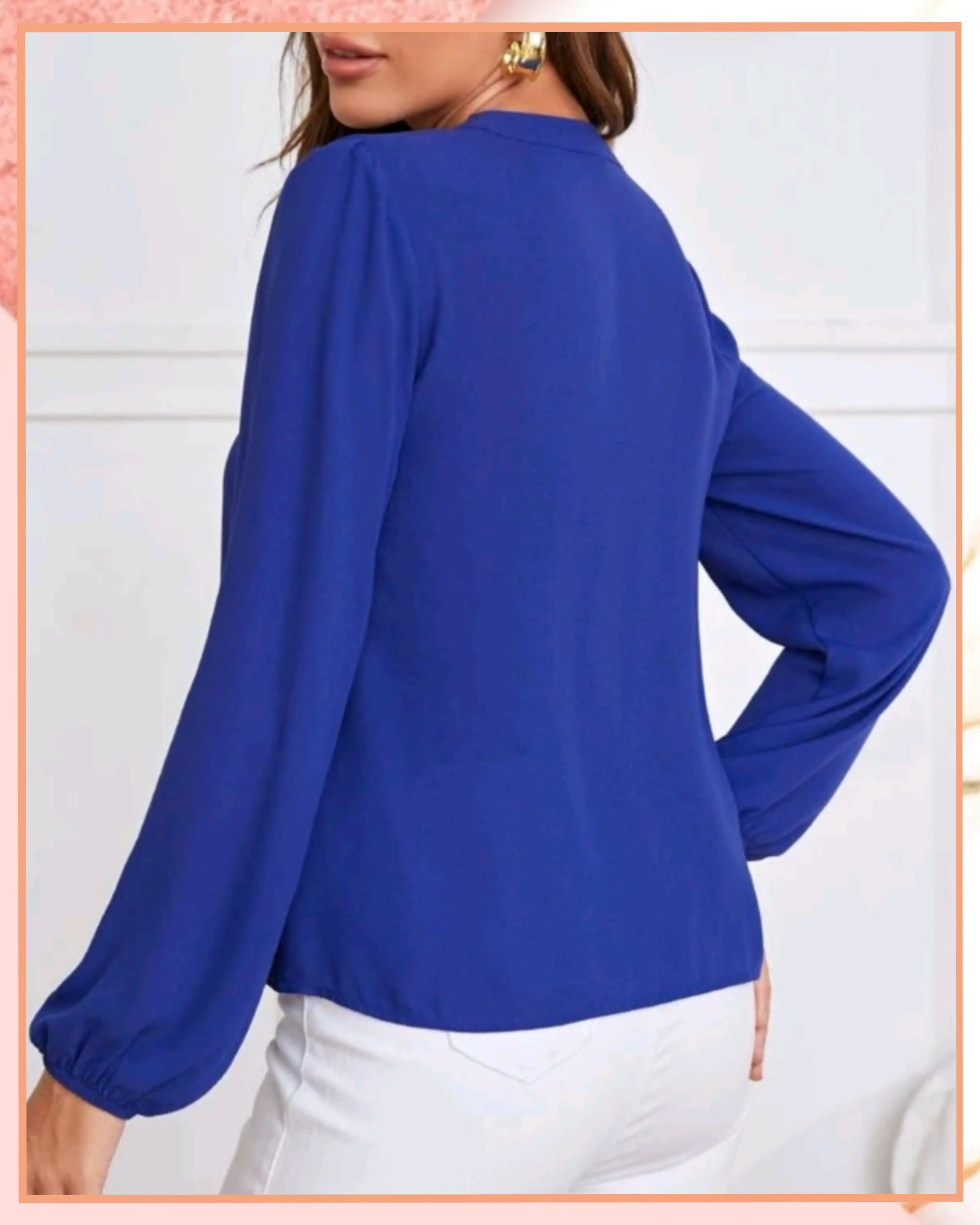 M - Blusa mangas largas, cuello V 2