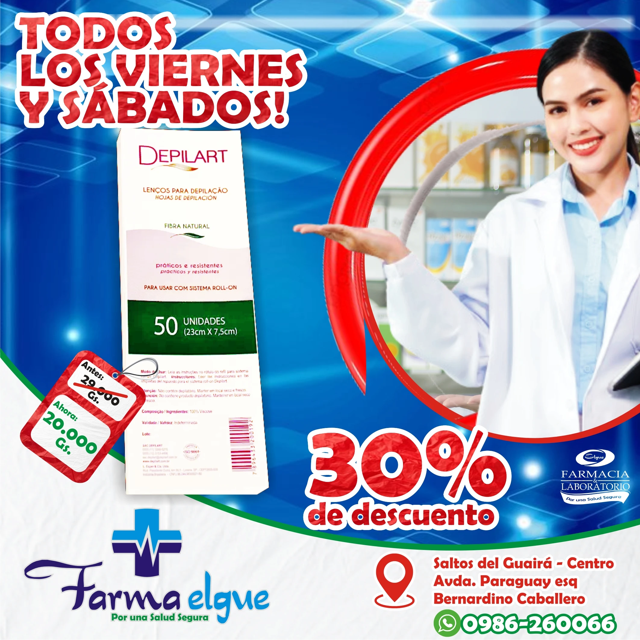 Bandas Depilatorias Cuerpo Depimiel - Cont. 50 bandas