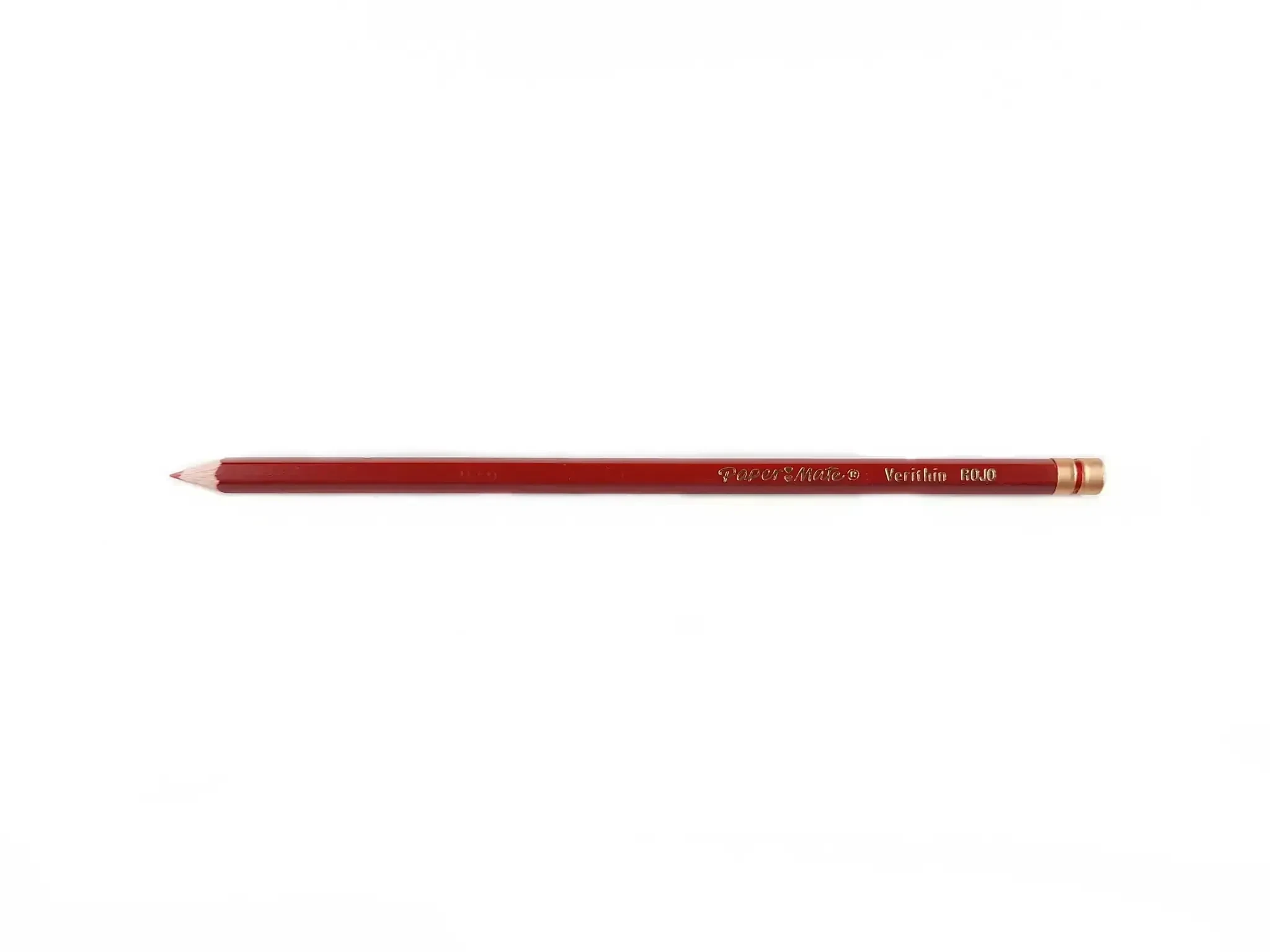 Lapiz rojo carmin triangular con goma 4