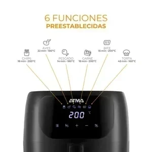 Freidora de Aire Atma  Digital 6,5 Litros 2
