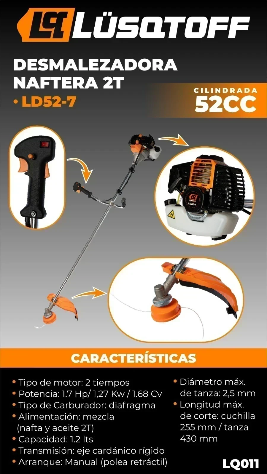 DESMALEZADORA LÜSQTOFF 52CC