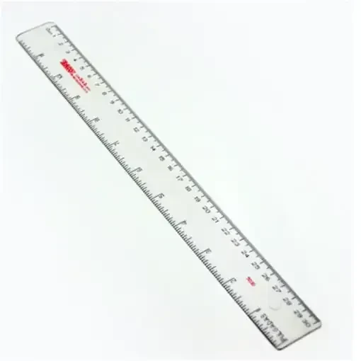 Regla de plástico transparente 30 cm
