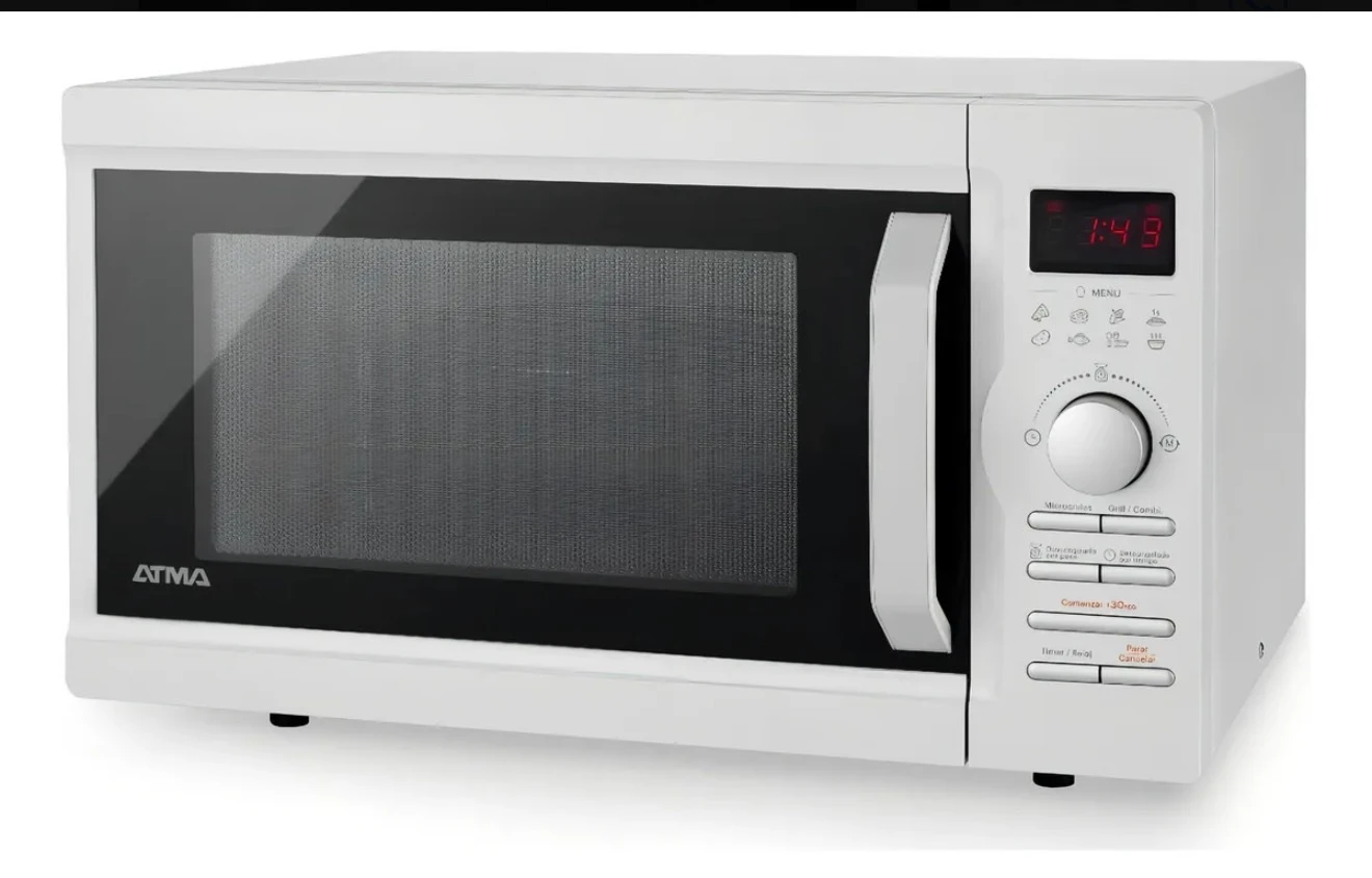 MICROONDAS ATMA 28LTS BLANCO C/GRILL DIGITAL