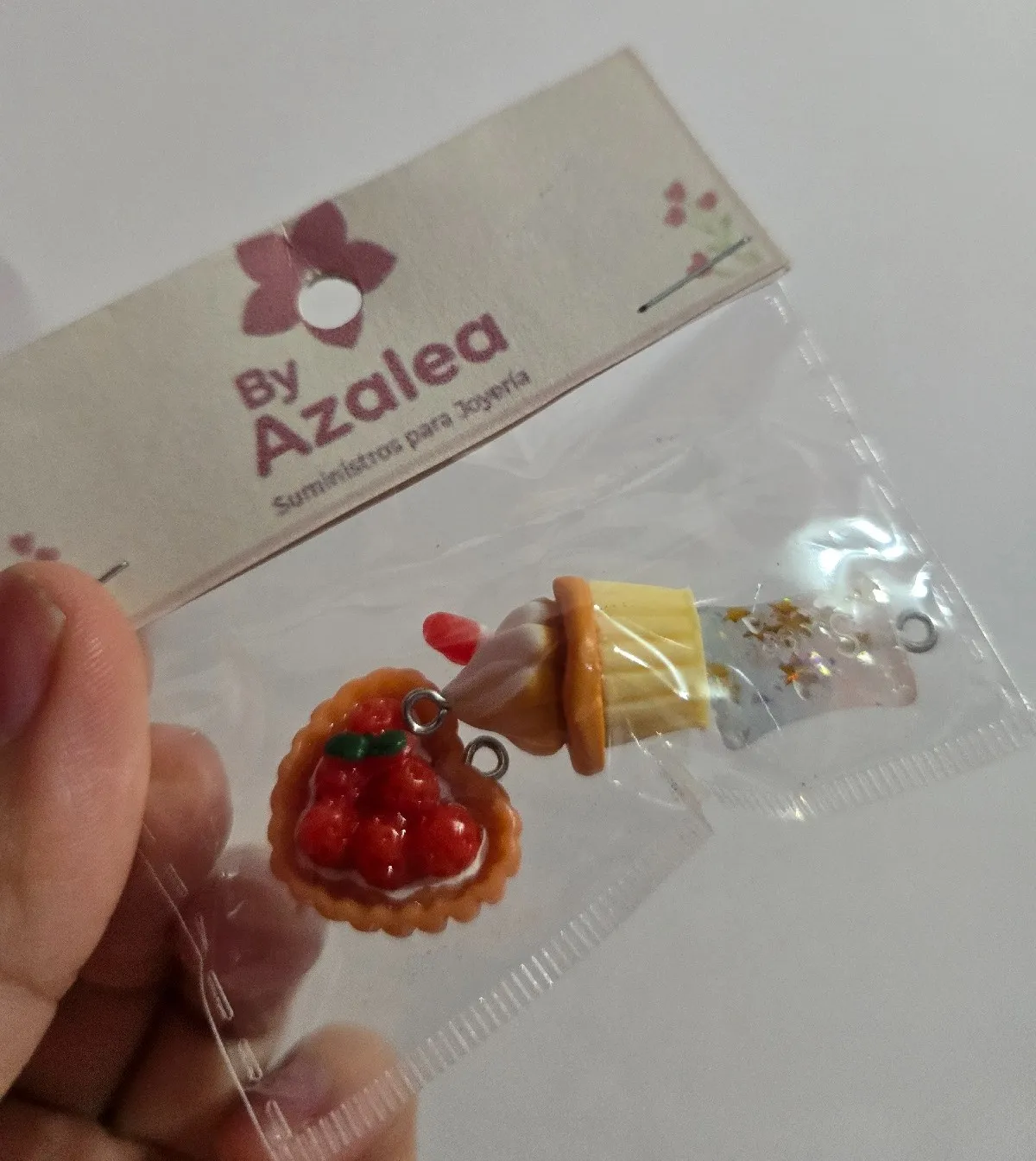 Dijes Cupcake Pastel Fresas Dulce