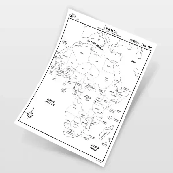 Mapa media cartulina blanco y negro 2