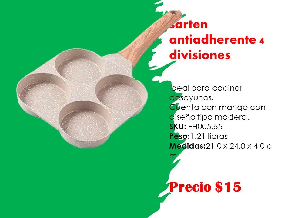 Sarten antiadherente para 4 huevitos  2