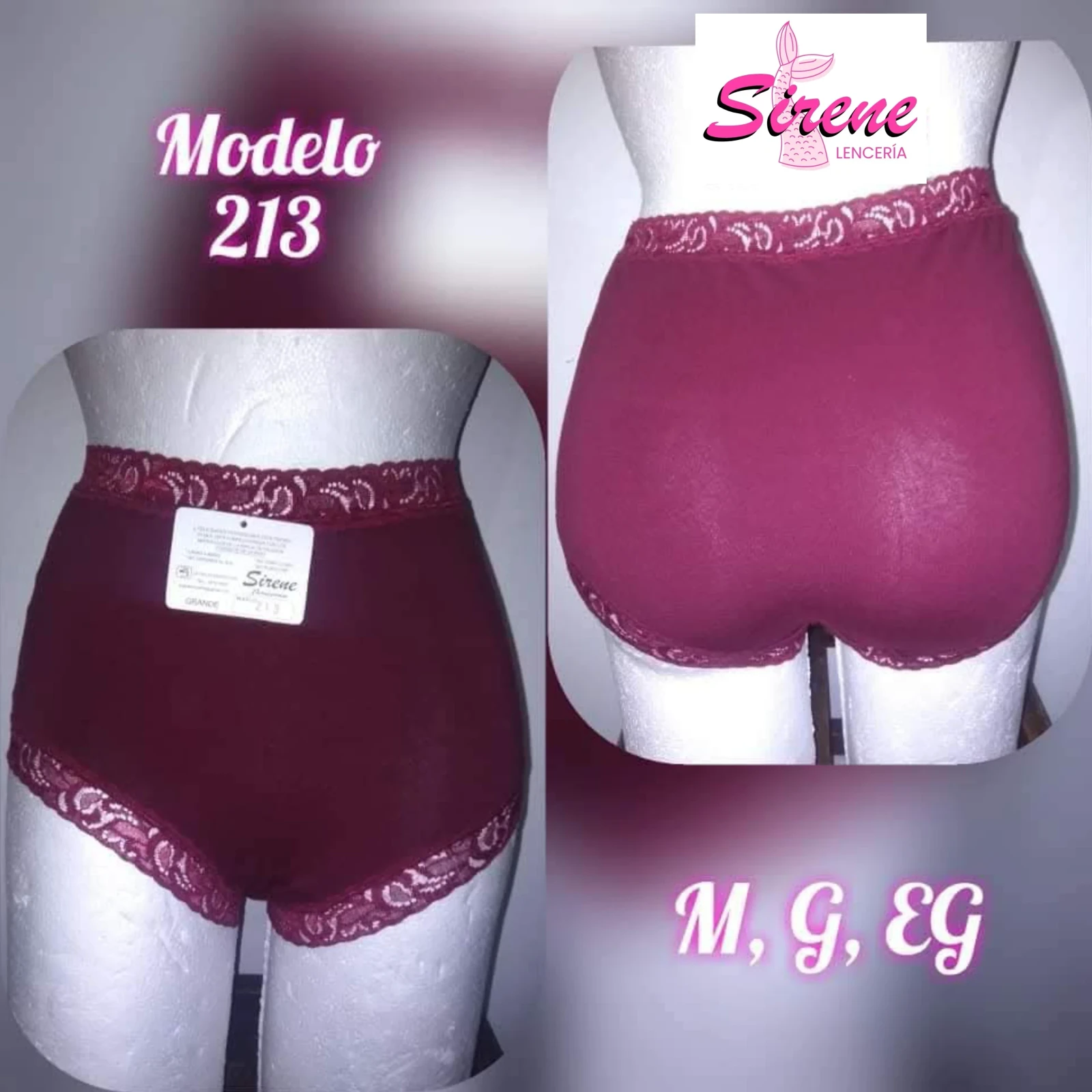 Pantaleta completa en licra algodón