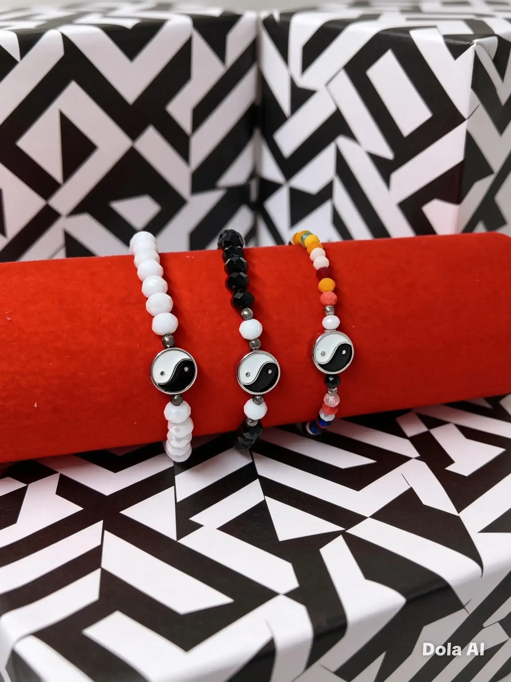 Pulseras de ying yang de cristal