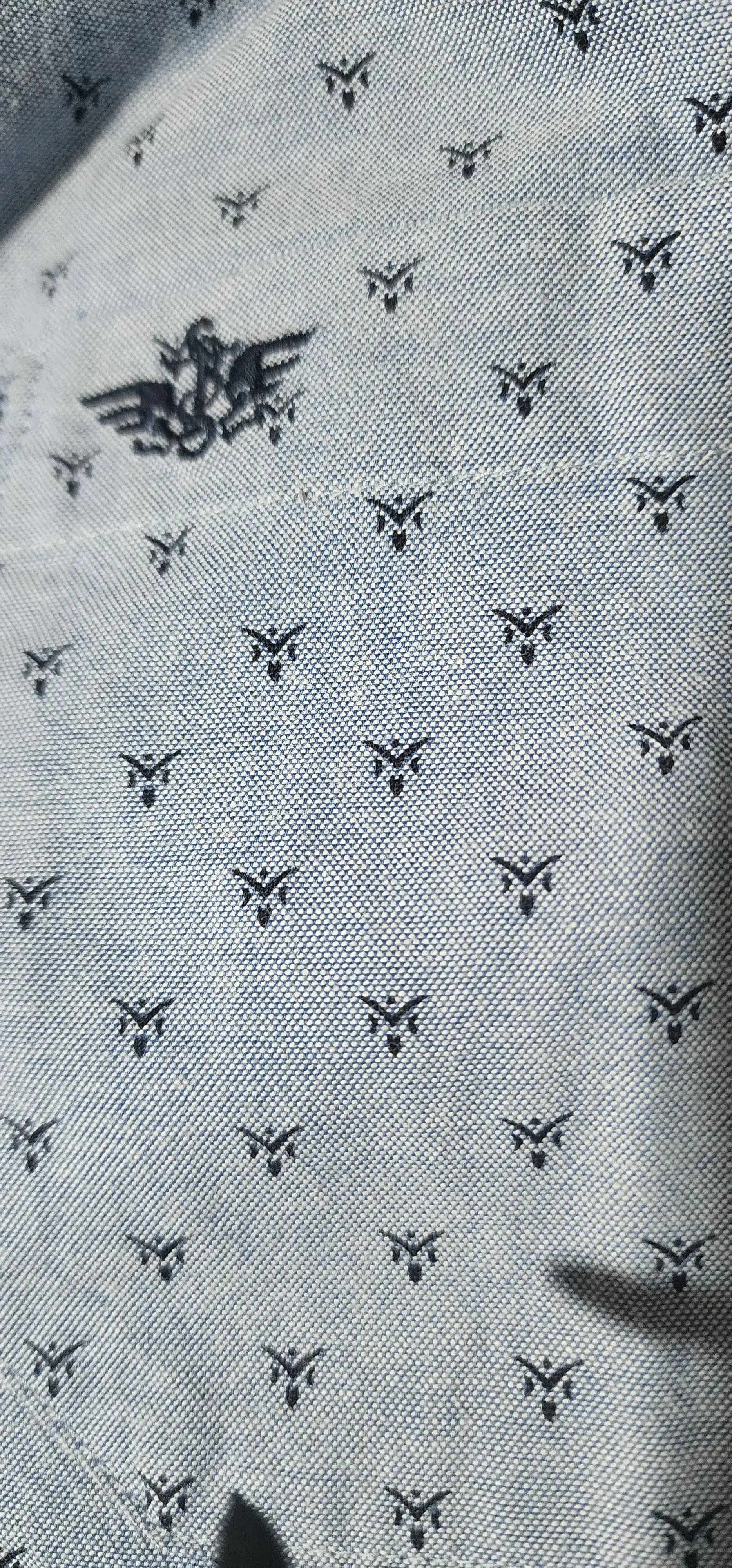 Camisa azul estampada 2