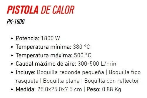 Pistola de calor OMAHA 3