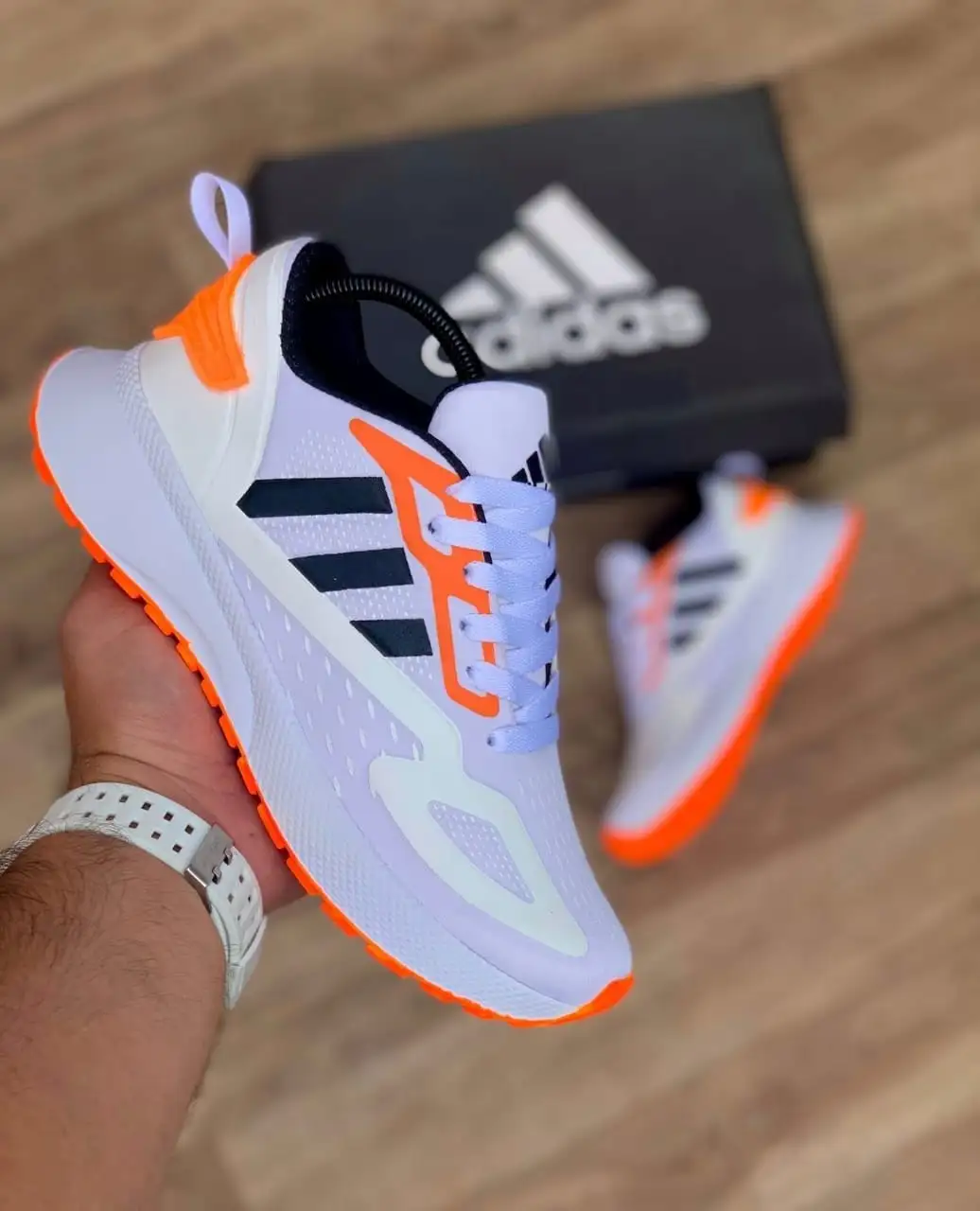 Tenis Adidas 2K Blanco Naranja Unisex