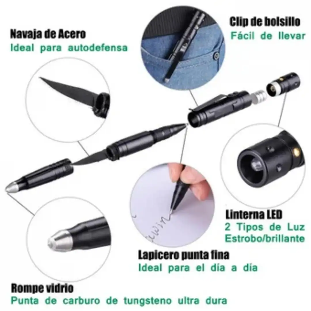 Lapicero táctico multiproposito 3