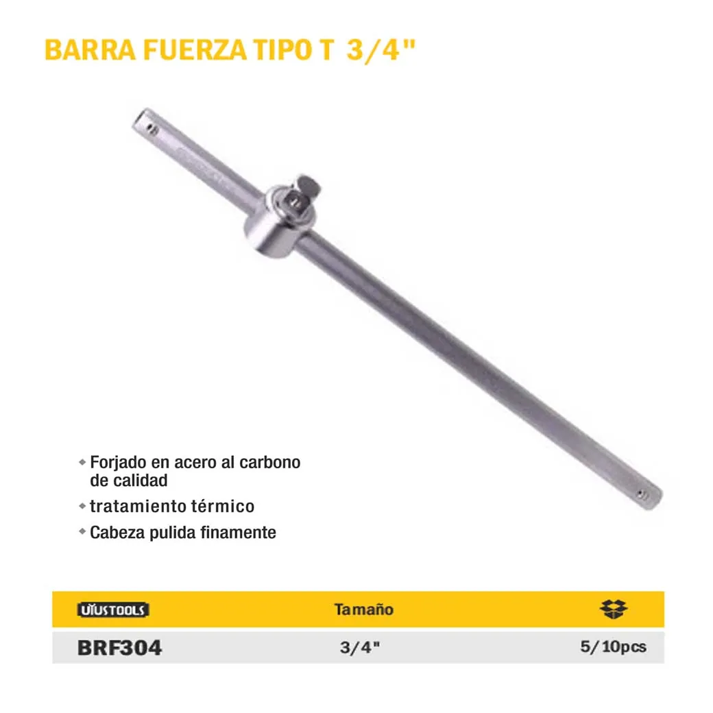 BARRA TIPO T UYUST CORREDIZO (Barrote) 3/4 X 18"