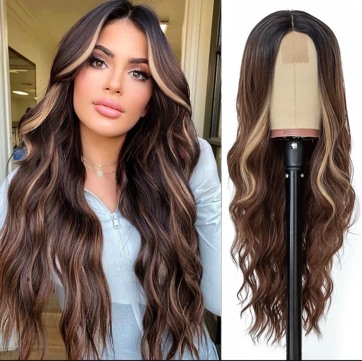 Peluca Semi 26” con highlight 
