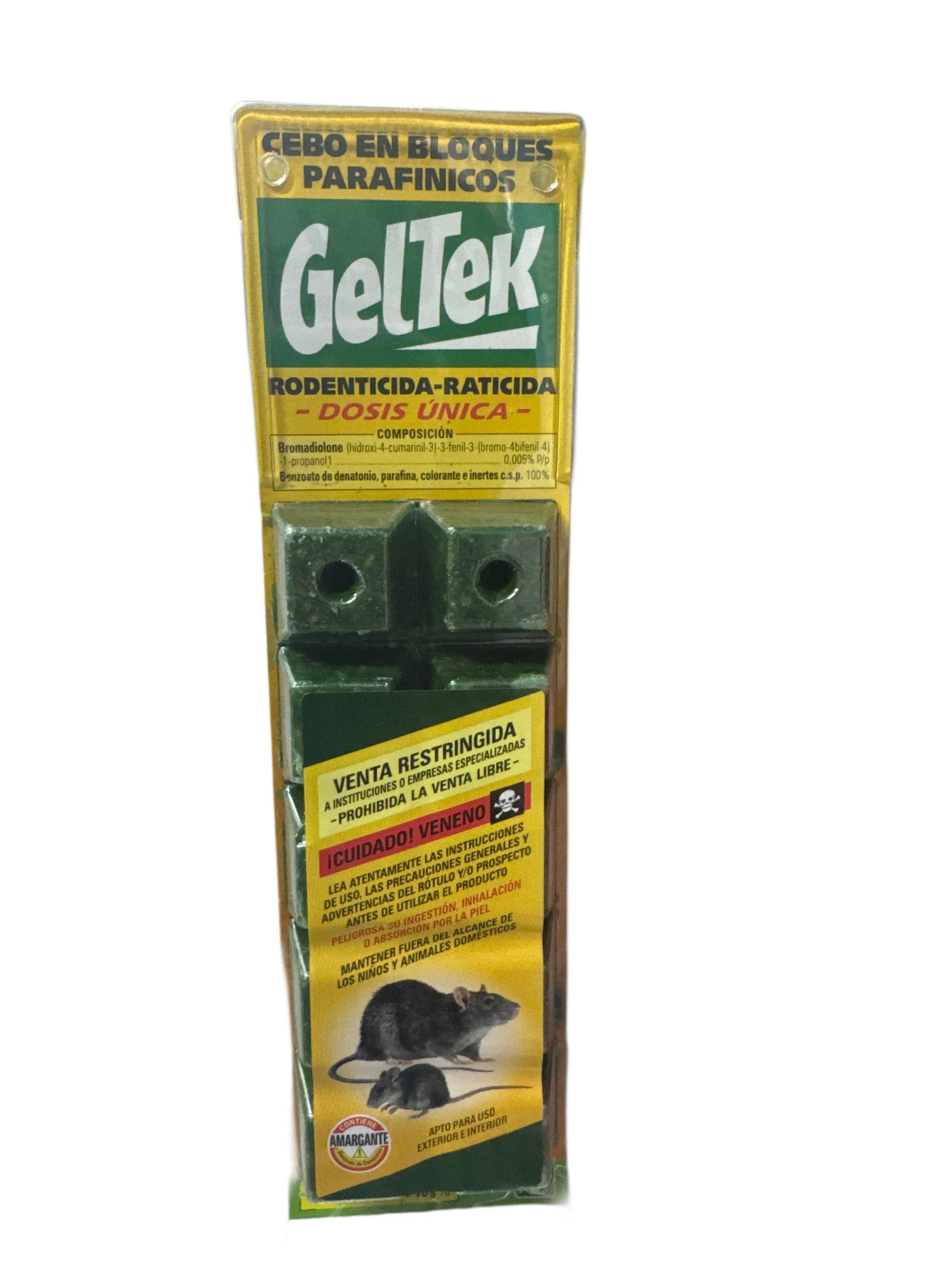 Bloque raticida blister x100g.