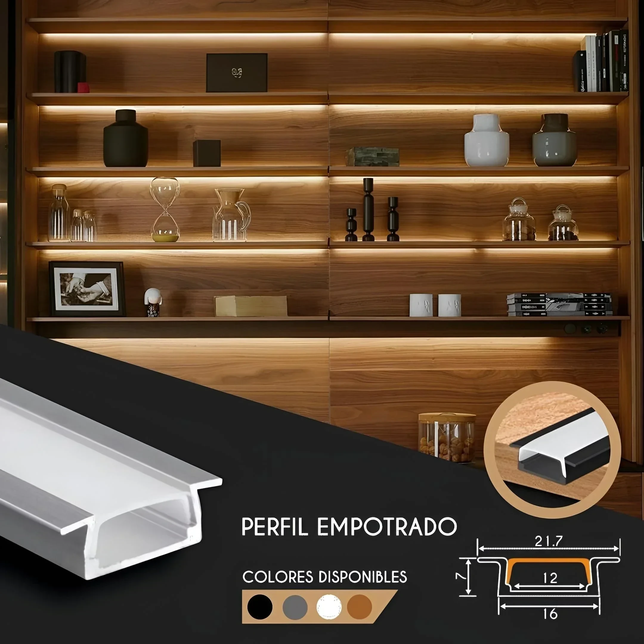 PERFIL ALUMINIO NANO PLUS 3MTS