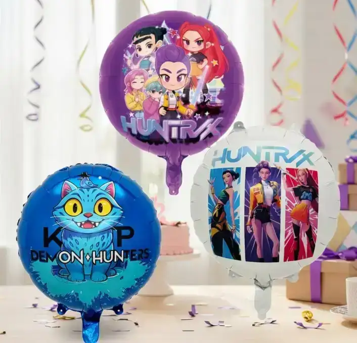 Globo metalizado redondo guerreras kpop 