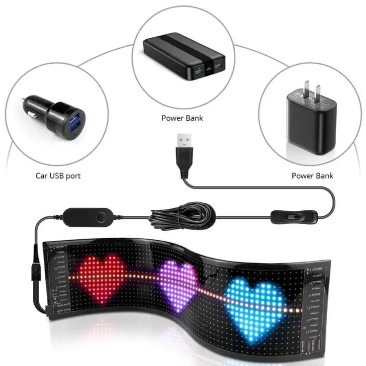 Pantalla led flexible para auto 🚓 3