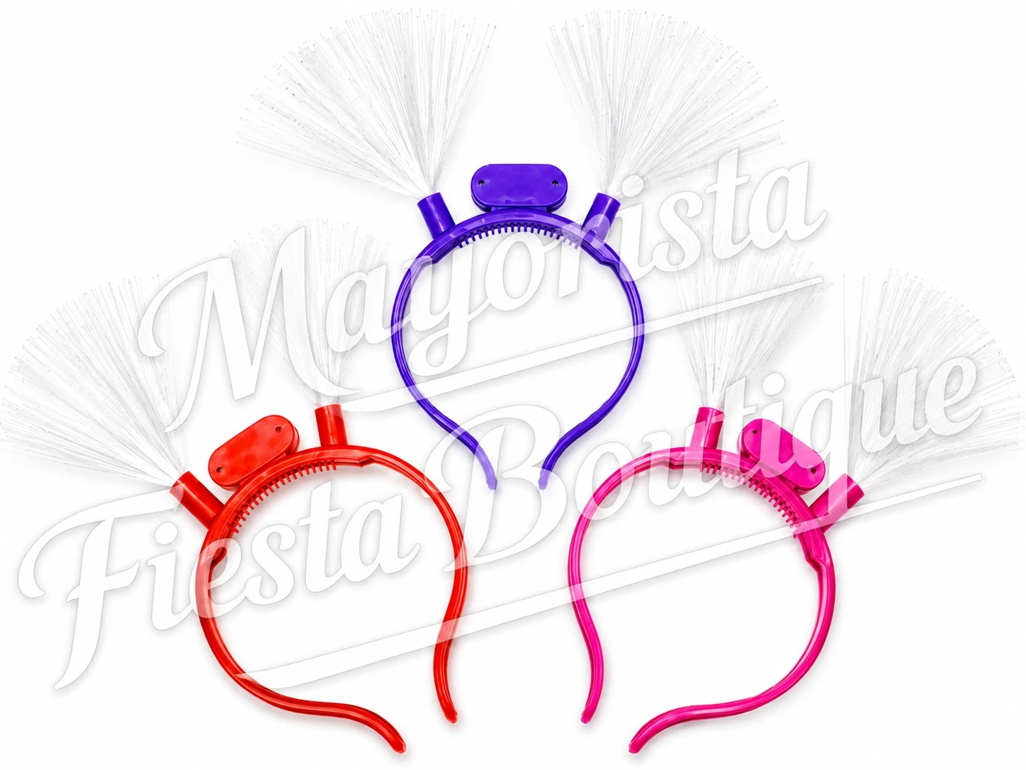 Vincha fibra optica led.