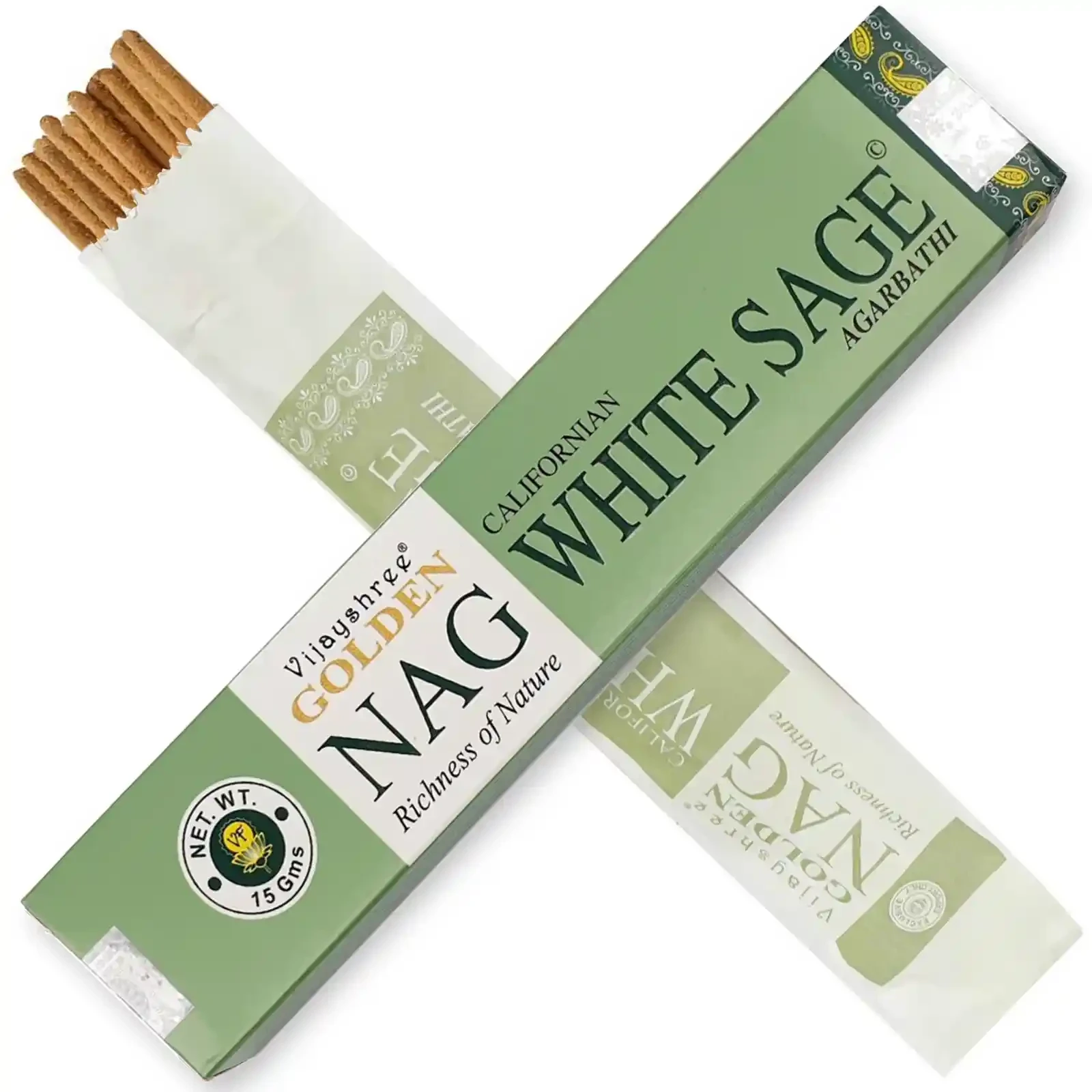 Incienso Masala Golden Nag Salvia Blanca