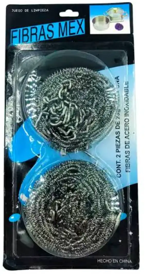 Fibra Mex acero inoxidable 2 pzas
