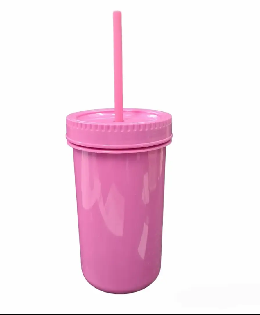 Vaso Frasco con sorbete y tapa a Rosca 2