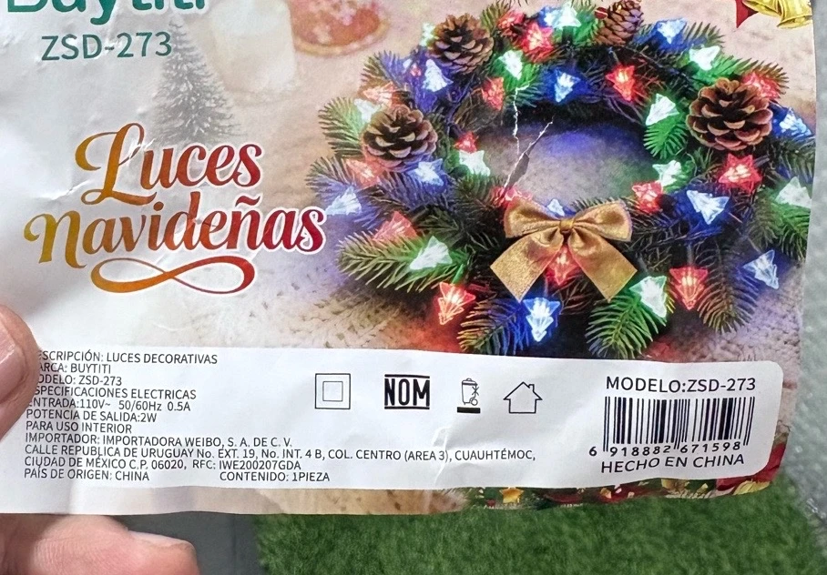 Luces navideñas con forma de pino 5 metros. conexion directa a corriente.  3