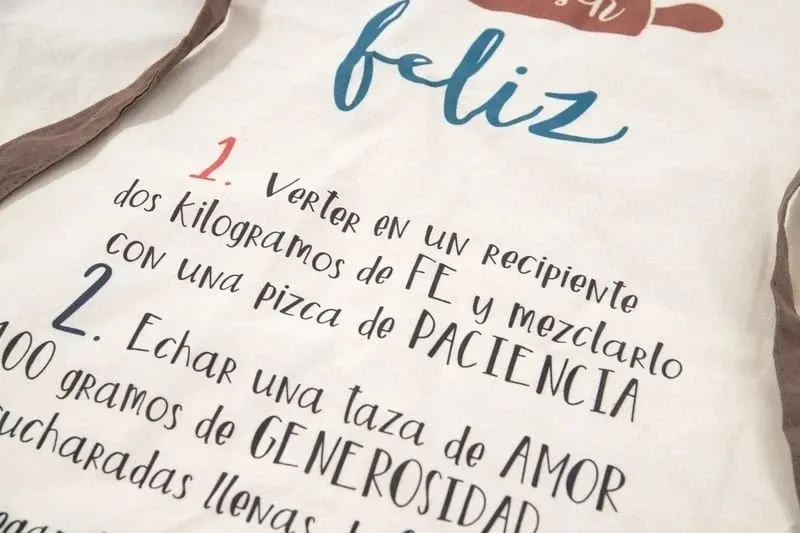 Delantal Receta para ser feliz 2