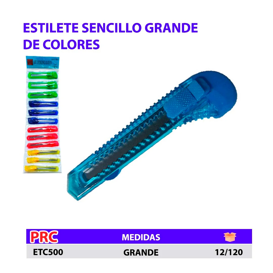 ESTILETE SENCILLO de colores GRANDE