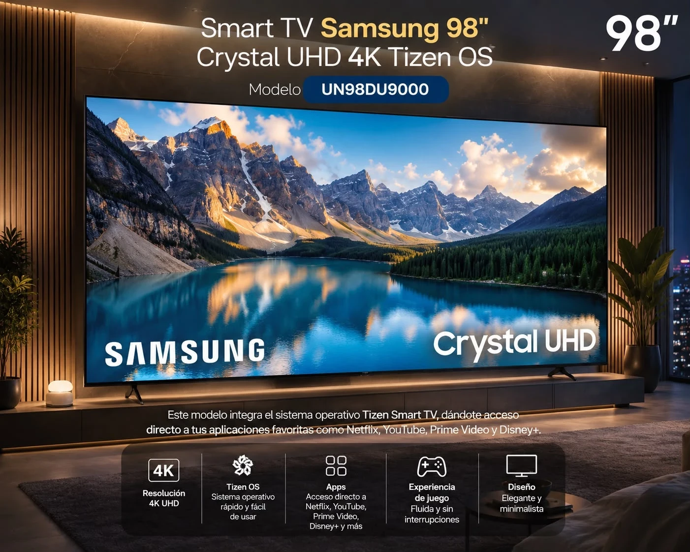 SMART TV SAMSUNG 98'' CRYSTAL UHD 4K TIZEN OS ‼️SOLO POR PEDIDOS ‼️  2