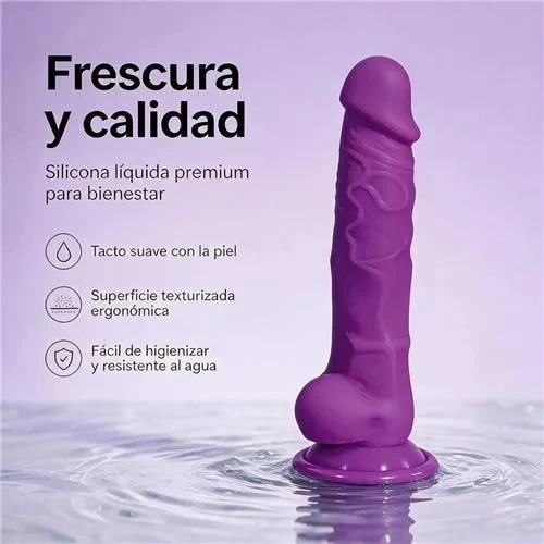 Consolador Real De Silicona Líquida Con Ventosa 17Cm X 3.5Cm  4