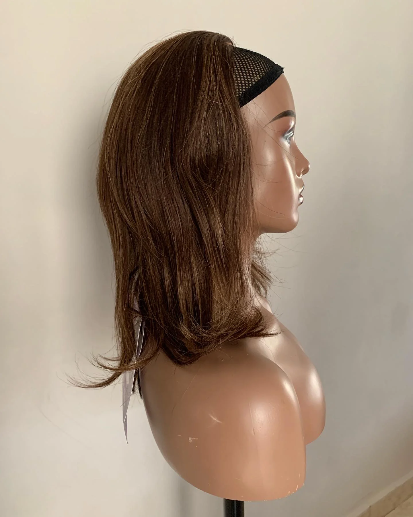 Peluca media cabeza con highlight 14” 3