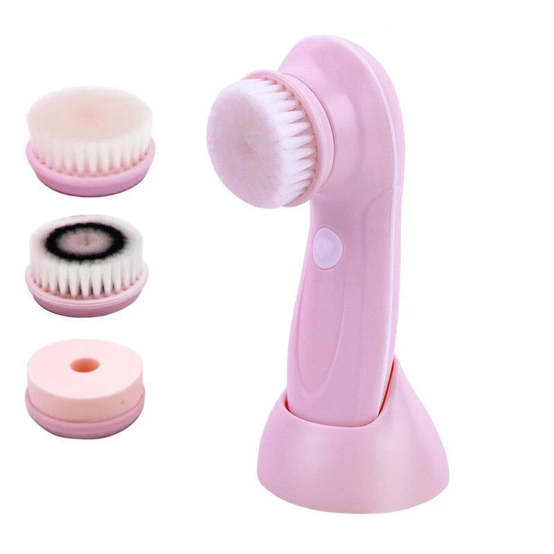 CEPILLO FACIAL RECARGABLE + 3 CABEZALES MODS-863 – ST – ROSA
