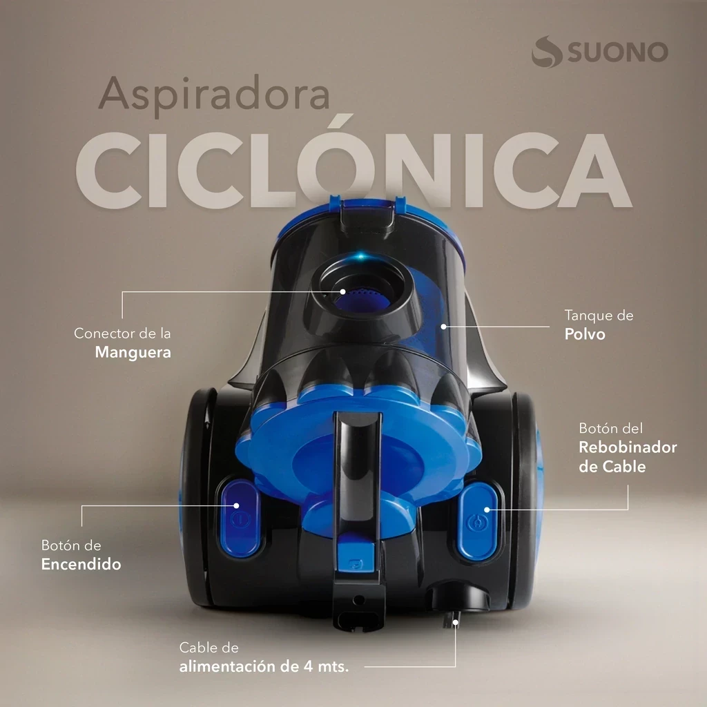 Aspiradora Ciclónica Trineo Suono sin Bolsa 4