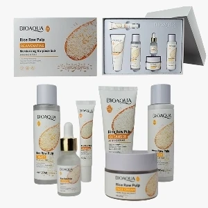 KIT COMPLETO DE LIMPIEZA FACIAL DE ARROZ BIOAQUA 6PZAS