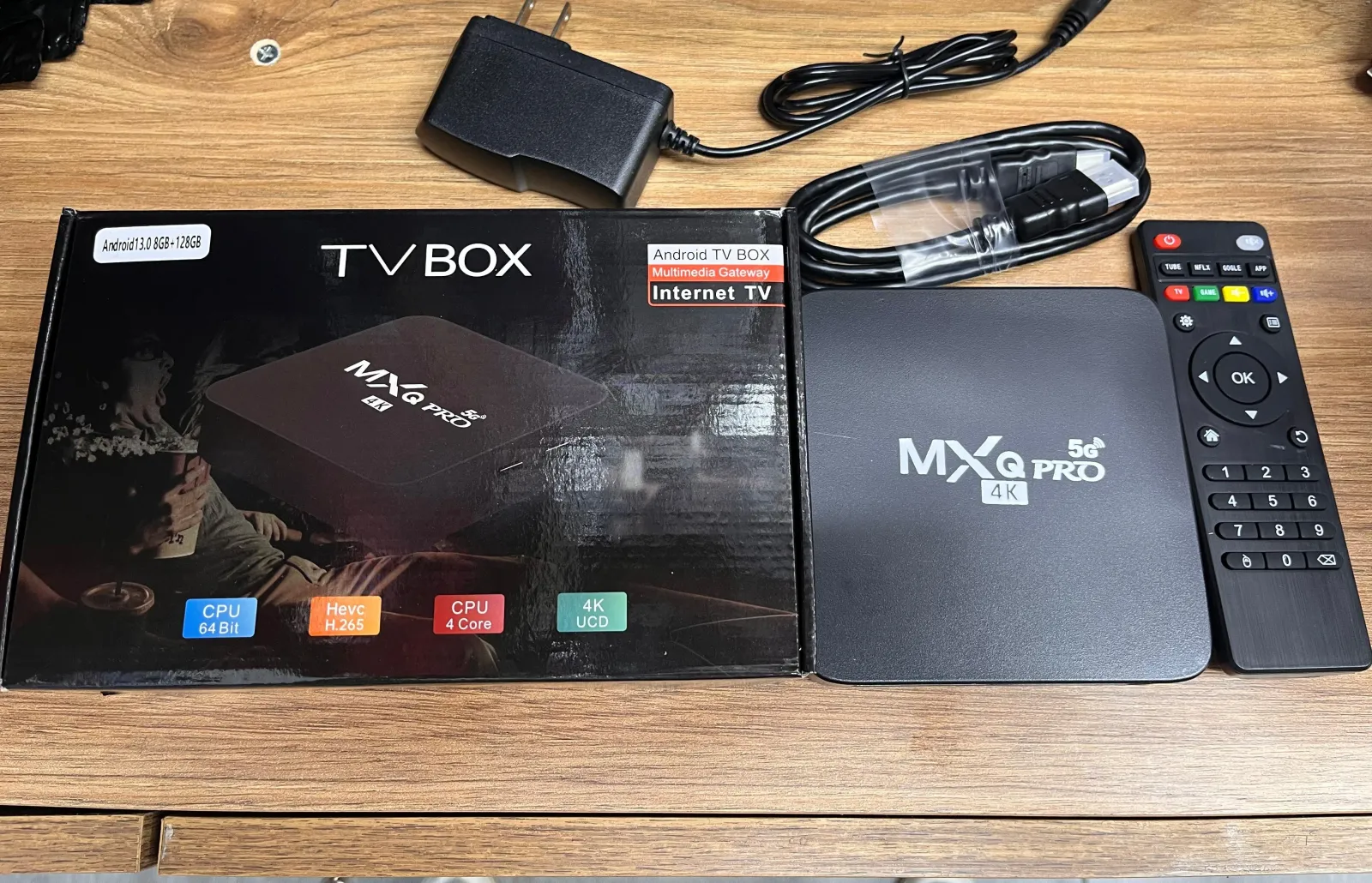 TV Box con Android 13, 8 GB de RAM y 128 GB de almacenamiento
