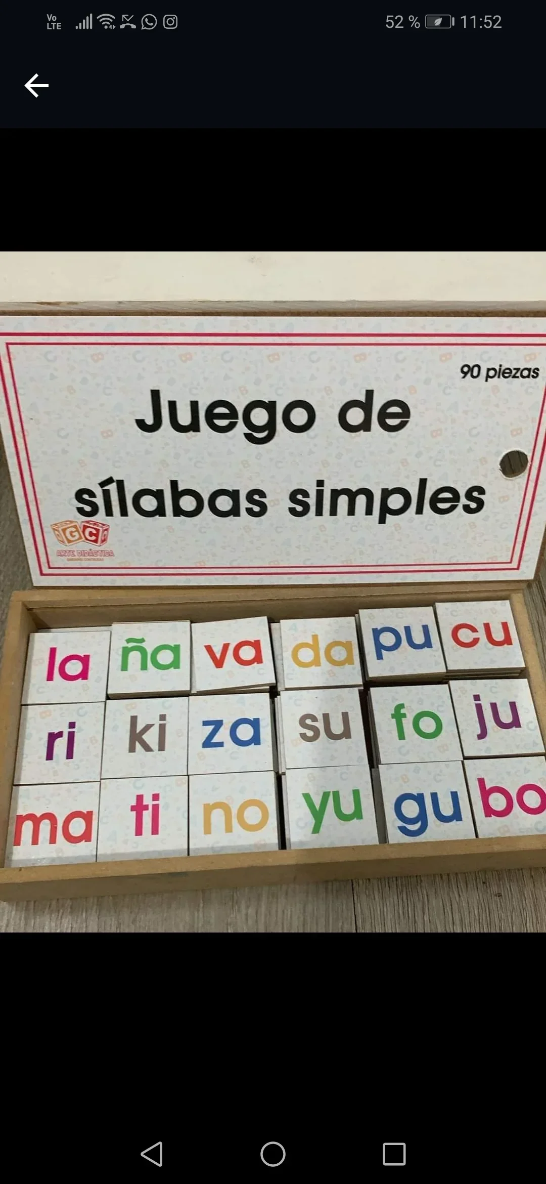 Juego sílabas simples  2