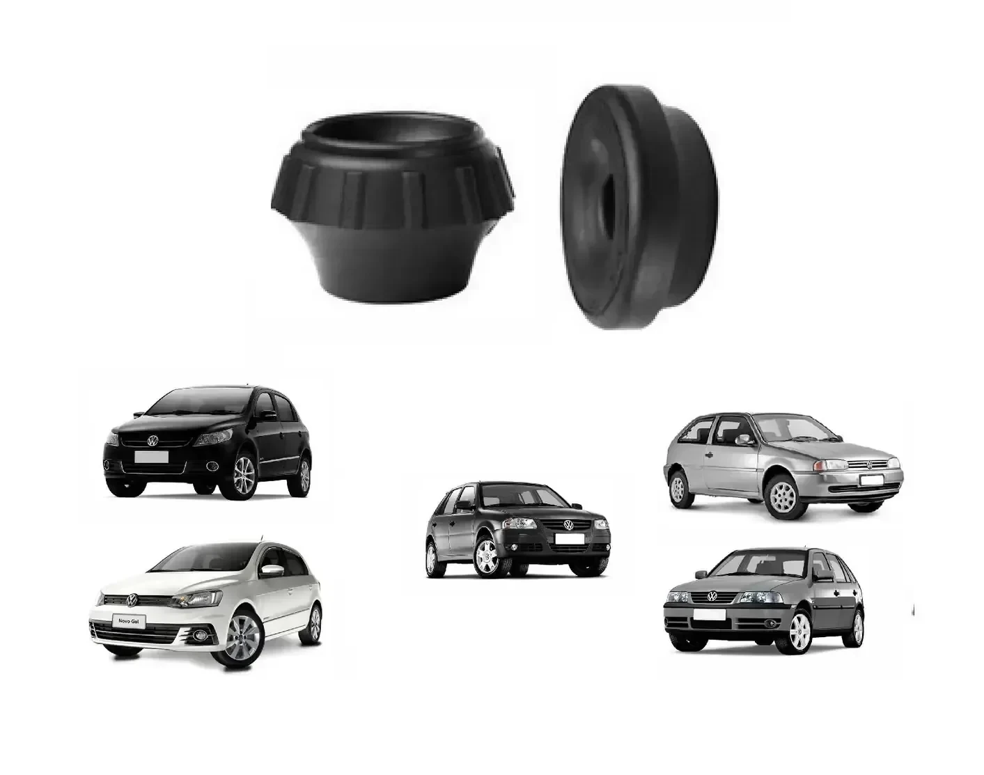 Kit buje amortiguador trasero Vw Gol / Parati / Saveiro / Voyage / Santana / Escort / Logus / Pointer  - 802263 2